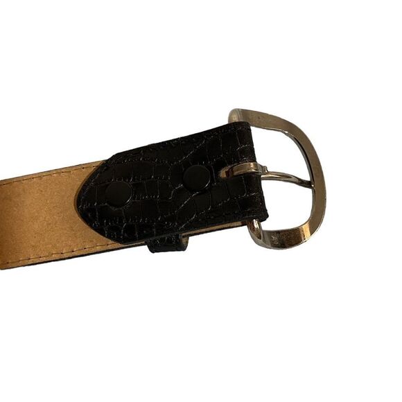 FRONTIER SERIES - ALLIGATOR GRAIN SPLIT COWHIDE BONDED LEATHER LINED BELT  - S3 - Picture 7 of 9